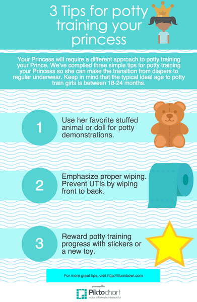 Infographic: 3 Tips for potty training your princess